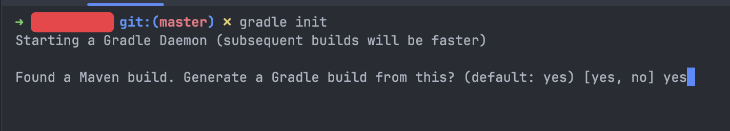 gradle init step 1